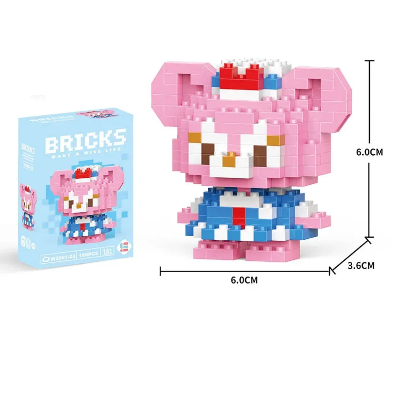 Hello Kitty Building Blocks Cartoon Character Melody Assembled Model building block Dolls Toys Children Gifts