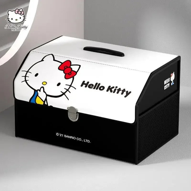 Sanrio Kawaii Hello Kitty Car Trunk Storage Box Anime Cartoon Lovely Fashion Exquisite Creative Waterproof Universal Storage Box