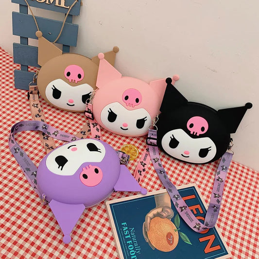 Bag Kawaii Kawaii Kuromi Silicone Shoulder Bag Waterproof Coin Purse Cartoon Doll Crossbody Bag for Kid Birthday Gift