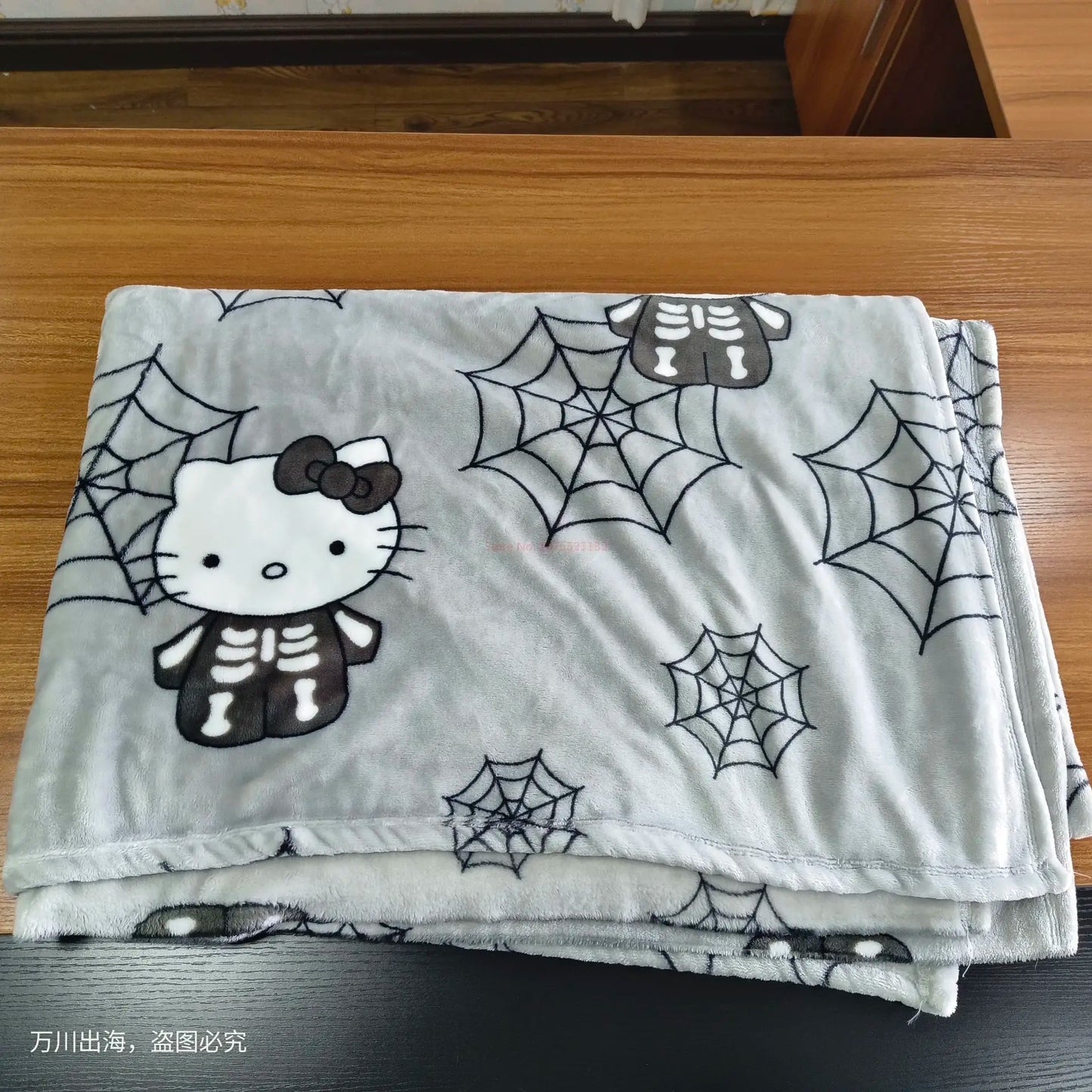 New Hot Halloween Ghost Pumpkin Hello Kitty Plush Cartoon Large Flannel Blanket Cute Cotton Sofa Nap Blanket Bed Sheet