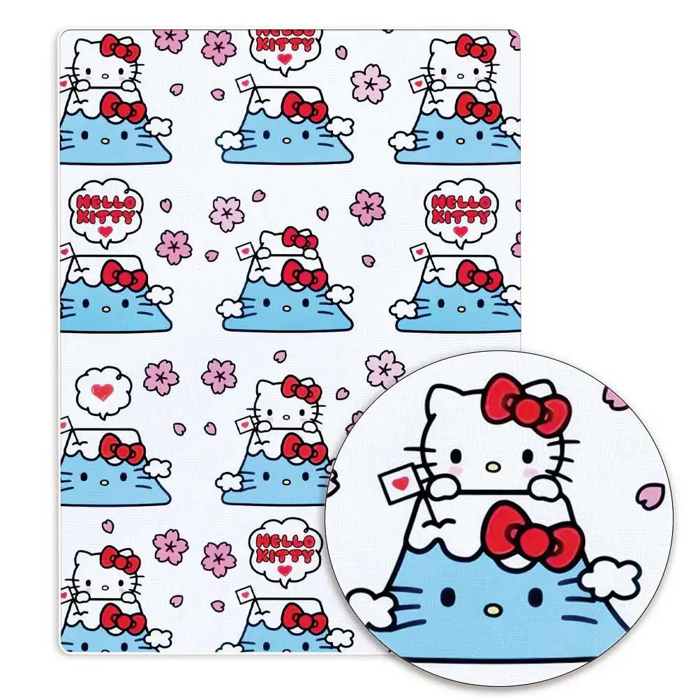 Hello Kitty 140x50CM Cartoon cotton fabric Patchwork Tissue Kid Home Textile Sewing Doll Dress Curtain Polyester cotton Fabric