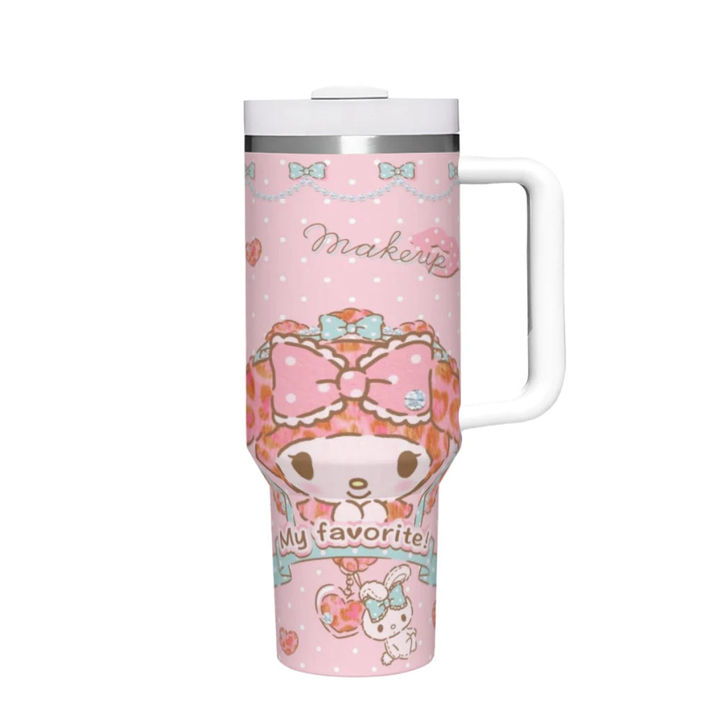 Cute Anime Sanrio Hello Kitty Kawaii 40 Oz Ultimate Tumbler with Handle and Straw Vacuum Insulated Tumbler