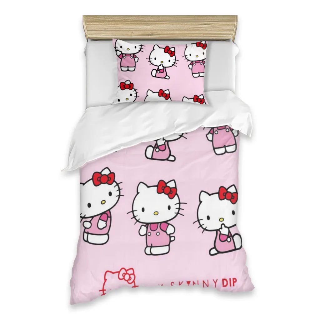 Hello Kitty Single Bed Sheets Set  Complete Case Single Linen Quilt Cover