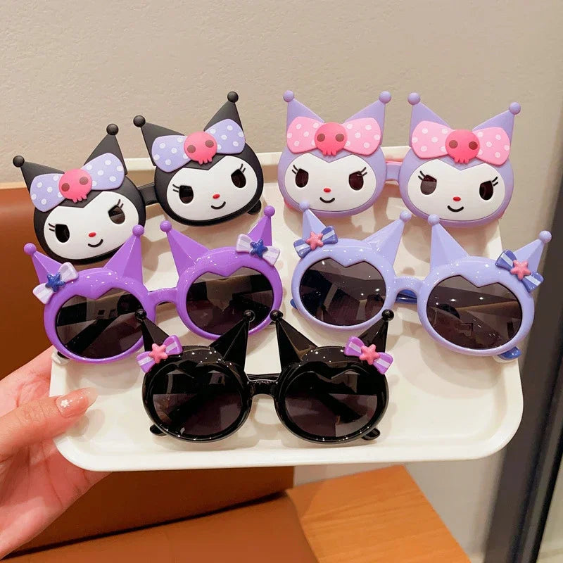 Kuromi Flipup Sunglasses Cute Anime Cartoon Children Sunglasses Fashion Charm Girl's Sun Shade Goggles Holiday Gifts