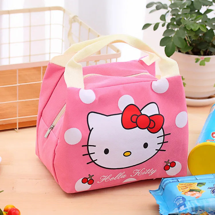 Hello Kitty Lunch Box Lunch Bag Kawaii Portable for School Kids Picnic Bento Box Food Box with Compartments Storage Containers