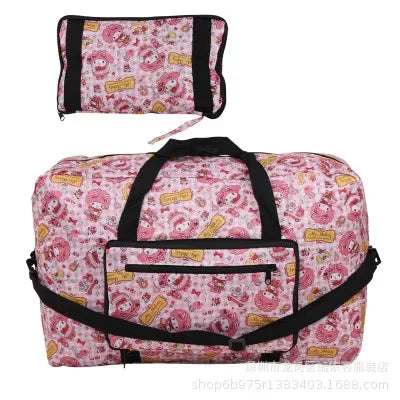 hello kitty handbag foldable luggage bag waterproof My Melody cartoon large travel storage bag messenger shoulder bag