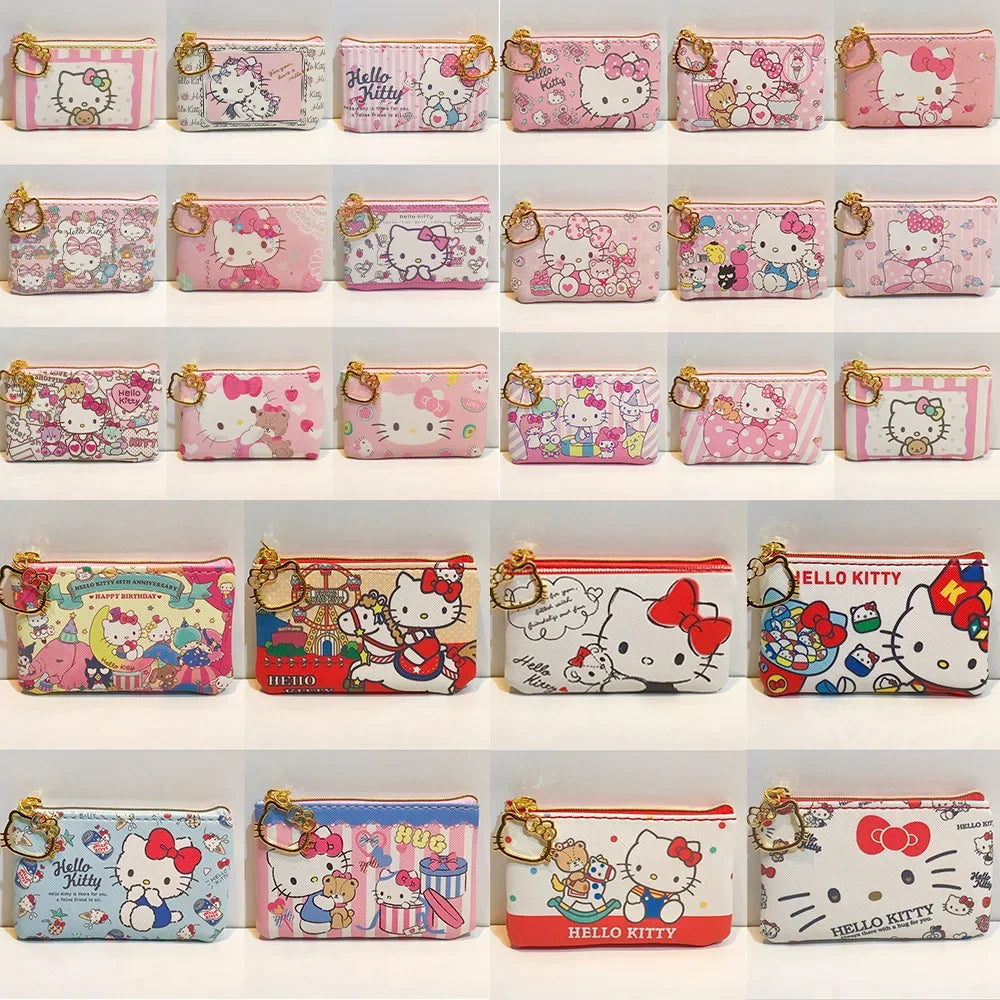 Hello Kitty Cartoon Coin Pouch Purse Creative Small Wallet My Melody Bags girls purse Kawaii Wallet Kid Purses