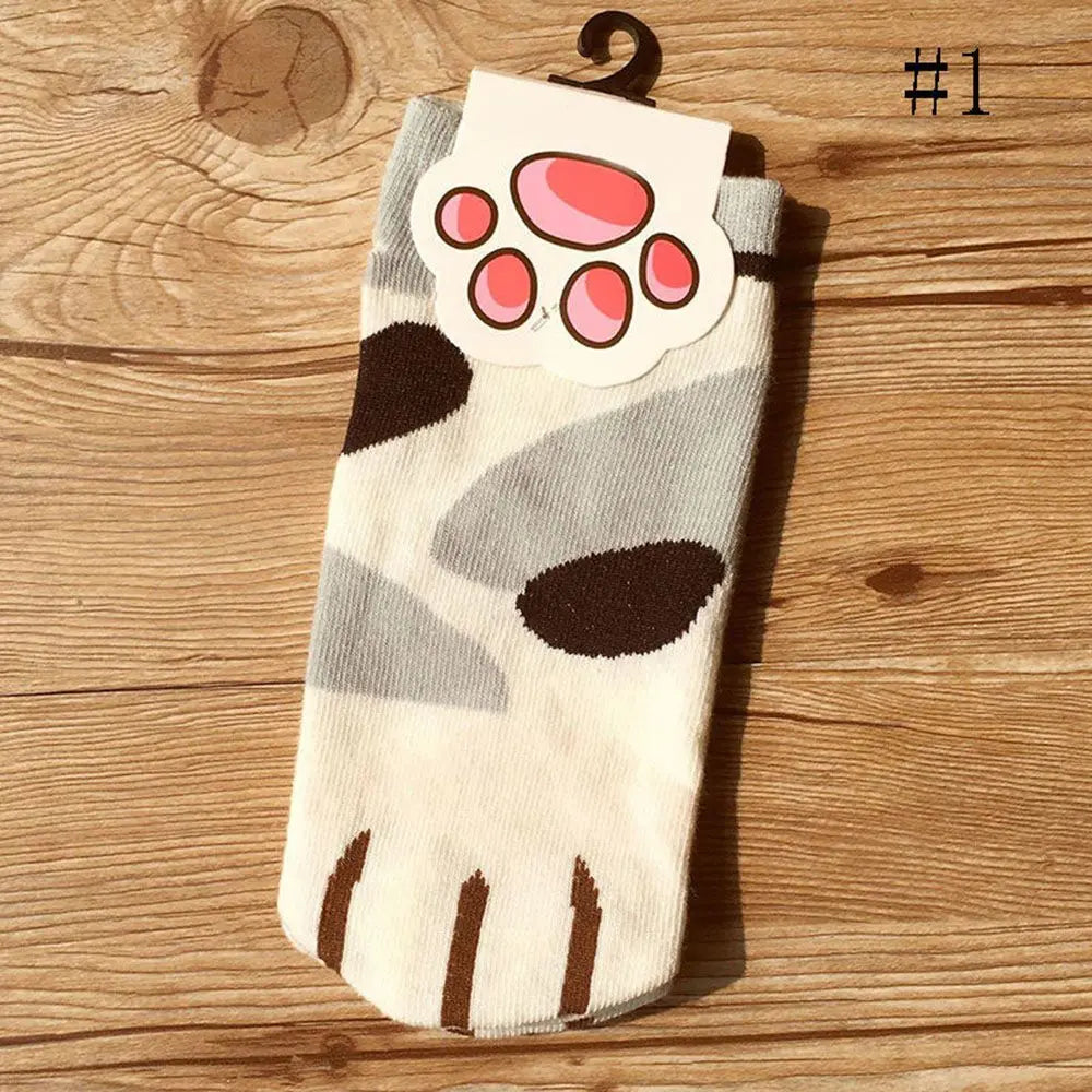 1 Pair New Lady Girls Summer Winter Candy Color Kawaii Cartoon Cute Cats Paw Kitty Claws Ankle Short Socks Beautiful Girls Socks