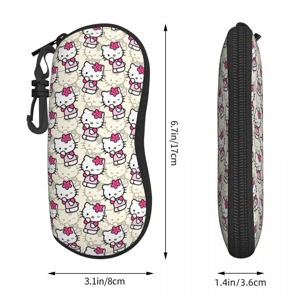 Custom Hello Kitty Cat Shell Eyeglasses Protector Cases Fashion Sunglass Case Glasses Bag