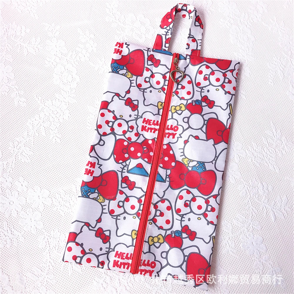 Sanrio Hello Kitty Storage Bag Shoe Bag Cartoon My Melody Cinnamoroll Waterproof Shoe Towel Clothing Storage Shoe Bag