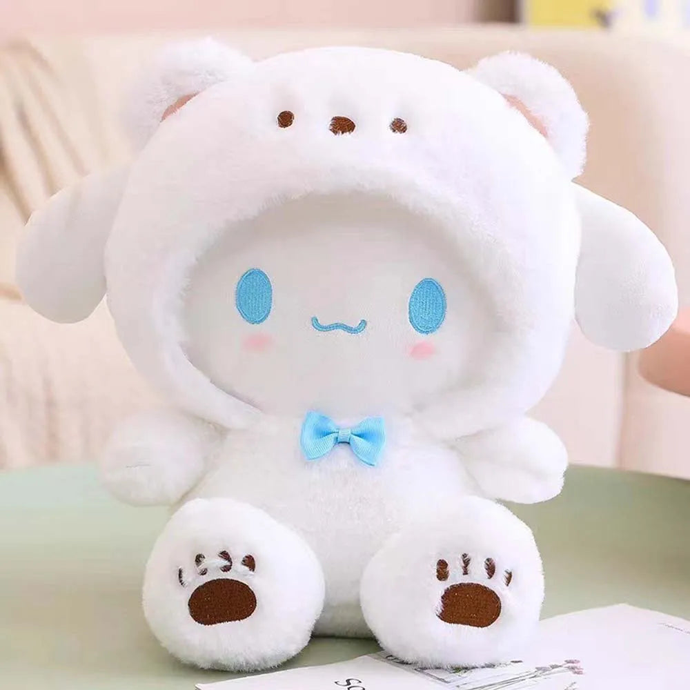 25Cm Kawaii Plush Doll Toy Cute Hello Kitty Cinnamoroll My Melody Kuromi Pochacco Lovely Anime peluche Toys Gift For Kids