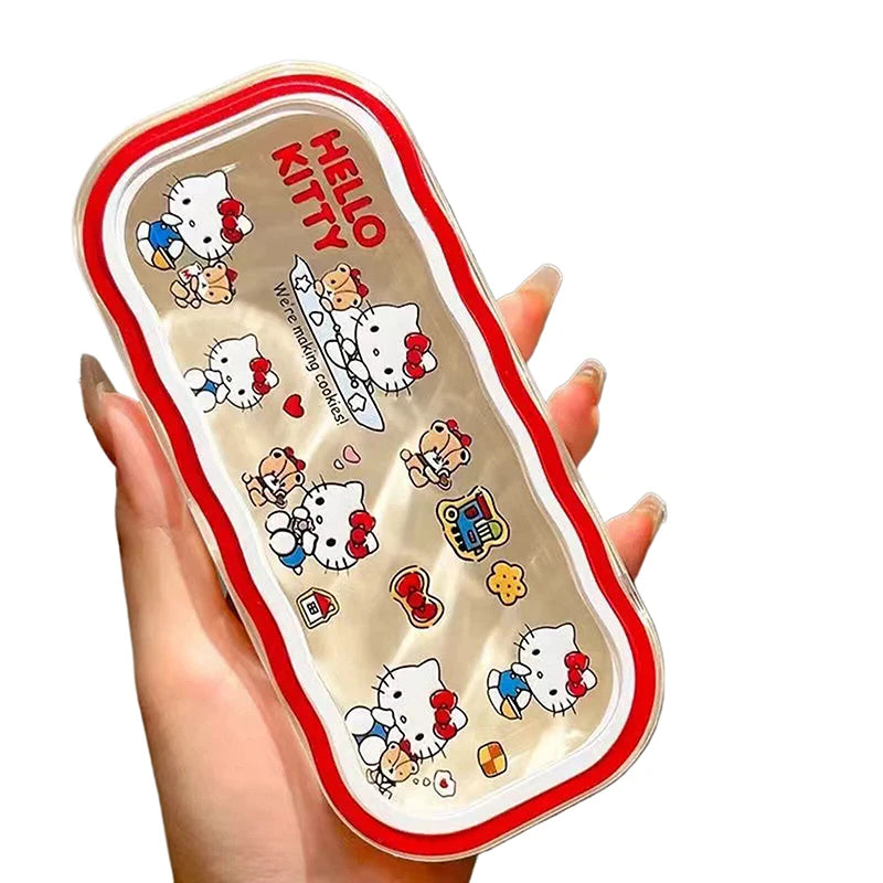 New Cartoon Anime Hello Kitty Kuromi Melody Glasses Case Kawaii Fashion Simple Portable Anti-fall Sunglasses Storage Box