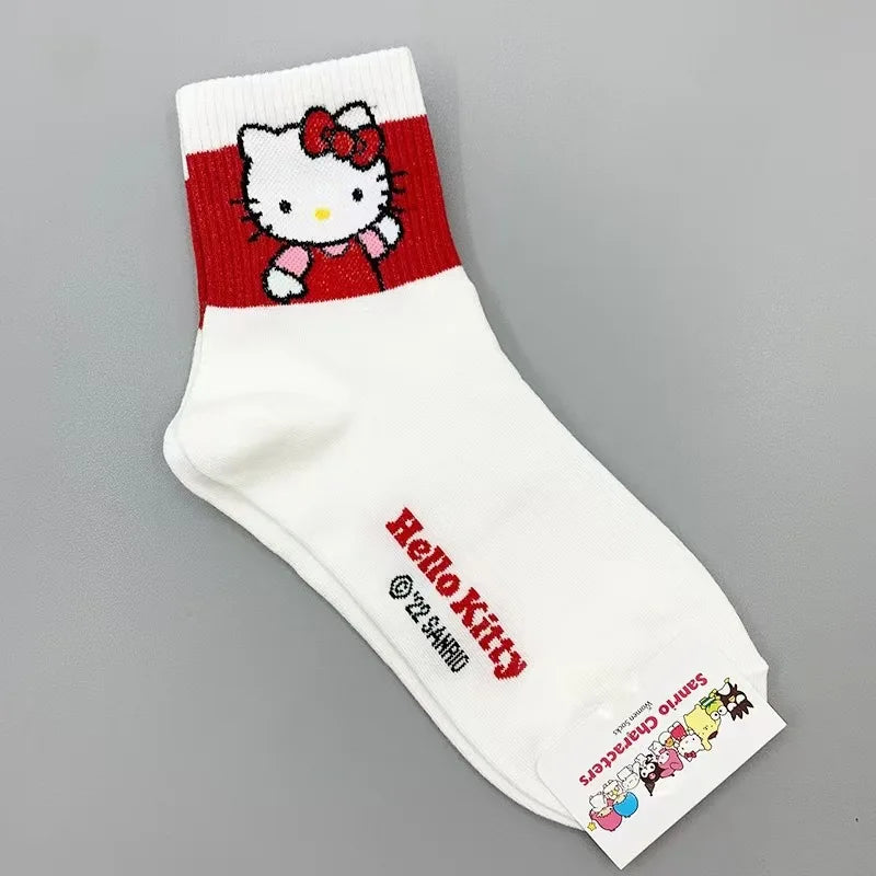 HelloKitty Socks Y2K Medium Kuromi Cartoon Cute Soft Comfortable Sock Kawaii Cinnamoroll Anime Periphery Socks for Girl