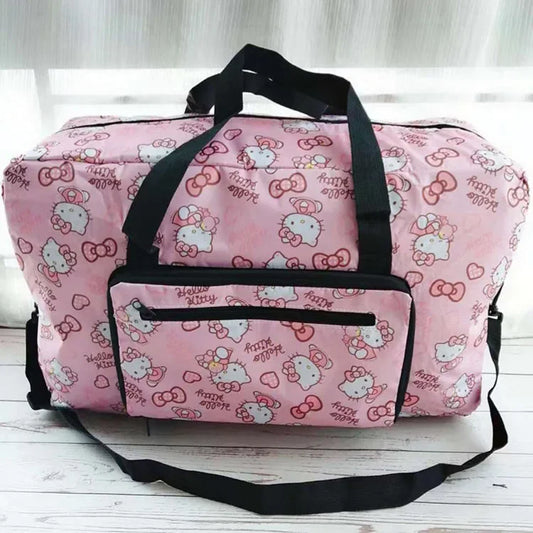 hello kitty handbag foldable luggage bag waterproof My Melody cartoon large travel storage bag messenger shoulder bag