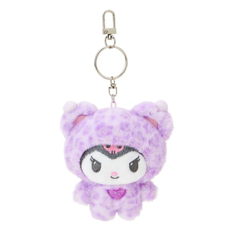 Kawaii Hello Kitty Doll Keychain Anime Kuromi Melody Cartoon Leopard Print Kt Pendant Toys Zipper Decoration Girl Gifts