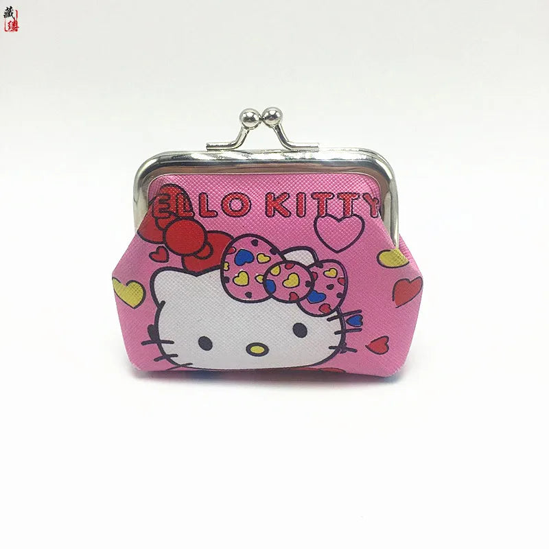 Hello Kitty Cartoon Coin Pouch Purse Creative Small Wallet My Melody Bags girls purse Kawaii Wallet Kid Purses