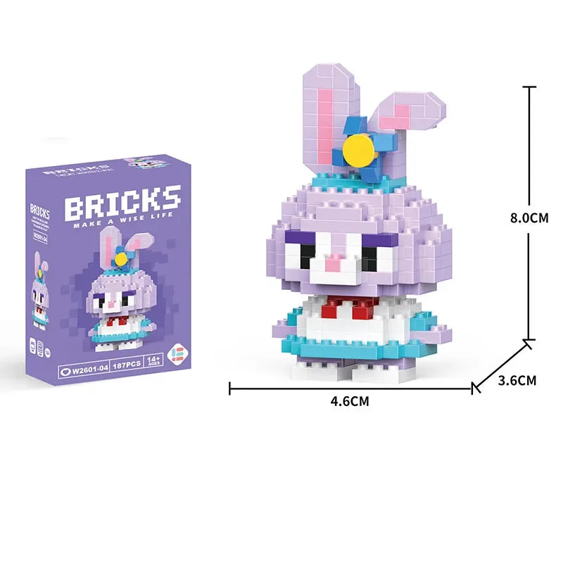 Hello Kitty Building Blocks Cartoon Character Melody Assembled Model building block Dolls Toys Children Gifts