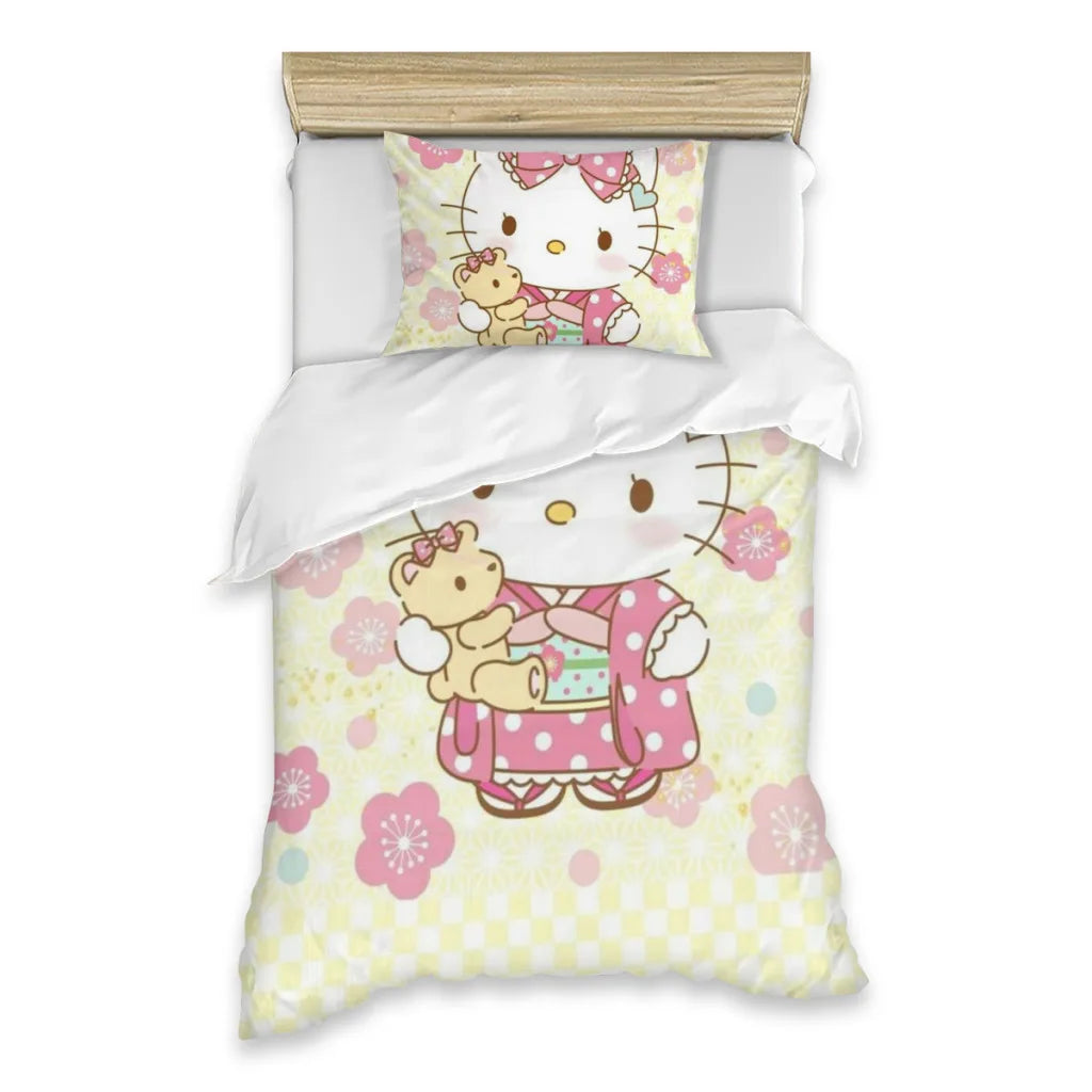 Hello Kitty Single Bed Sheets Set  Complete Case Single Linen Quilt Cover