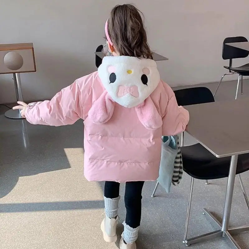 Hot Cotton Clothes Sanrio My Melody Girl Leisure Sports Hooded Jacket Cinnamoroll Hello Kitty Kawaii Child Hoodie Cartoon Gift