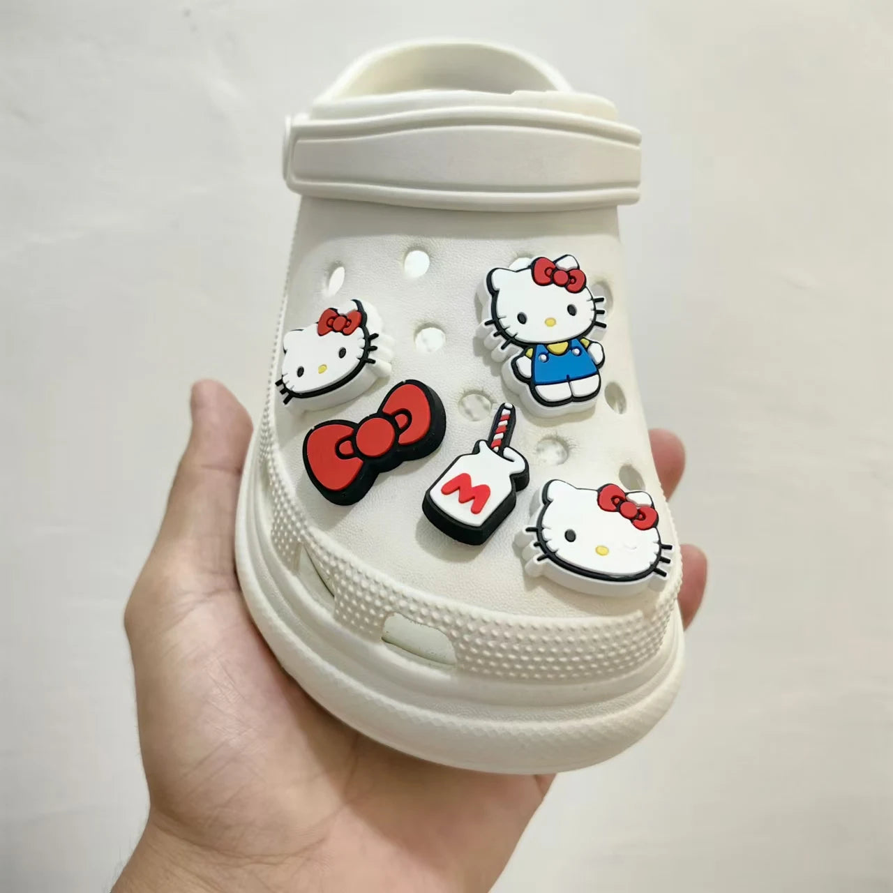 Hello Kitty Set Cartoon Series DIY Shoe charms garden Accessories buckle fit clogs sandals pin decorate Christmas gift