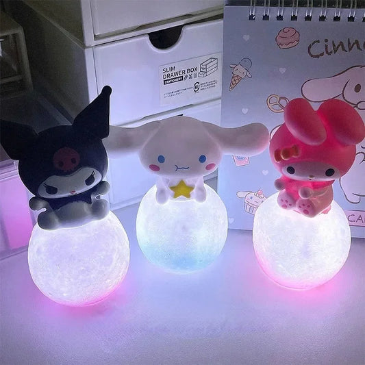 Hello Kitty Night Light Luminous Children's Toy Bedside Lamp Anime Cartoon Kuromi Cinnamoroll Cute Children's Gift