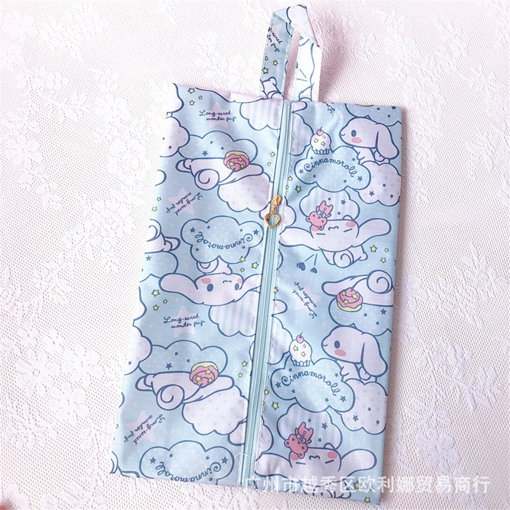 Sanrio Hello Kitty Storage Bag Shoe Bag Cartoon My Melody Cinnamoroll Waterproof Shoe Towel Clothing Storage Shoe Bag