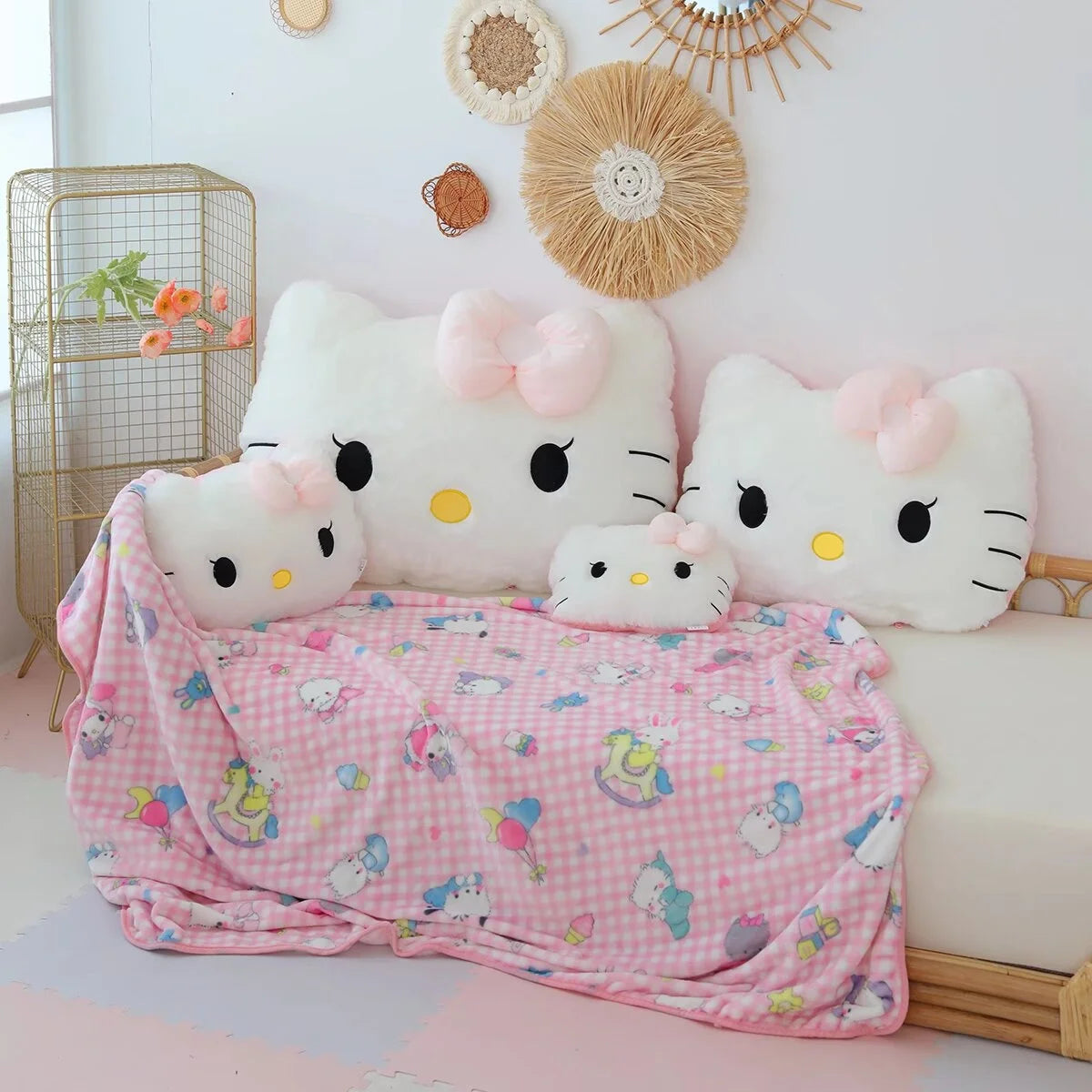 Big Size Hello Kitty Back Cushion Soft Cuddly Pillow Comfortable Sofa Bed Decor Pillow Hug Plushies Xmas Gifts For Girl