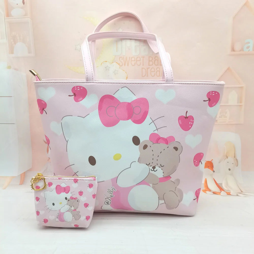 Hello Kitty Bags Luxury Handbag With Purse Women Fashion Casual Cartoon Tote Bag Y2k Female Large Capacity Shoulder Bag