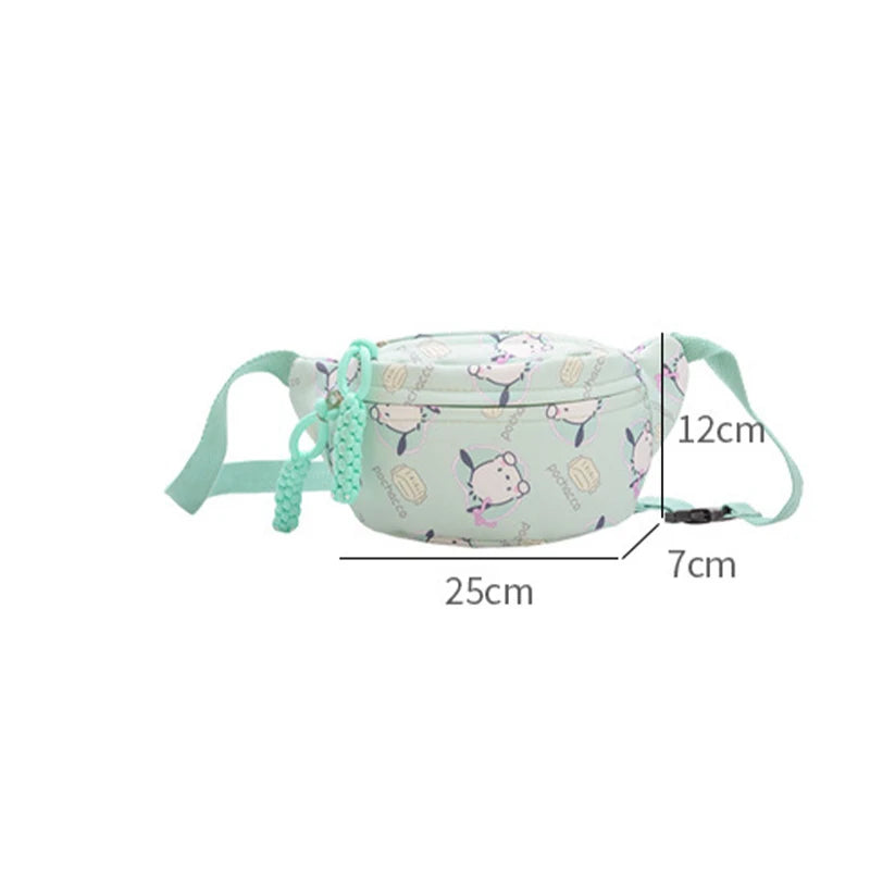 Kuromi Chest Bag Cinnamoroll Crossbody Shoulder Bag Waist Storage Pouch My Melody Hello Kitty Coin Purse Kid Girl Gift