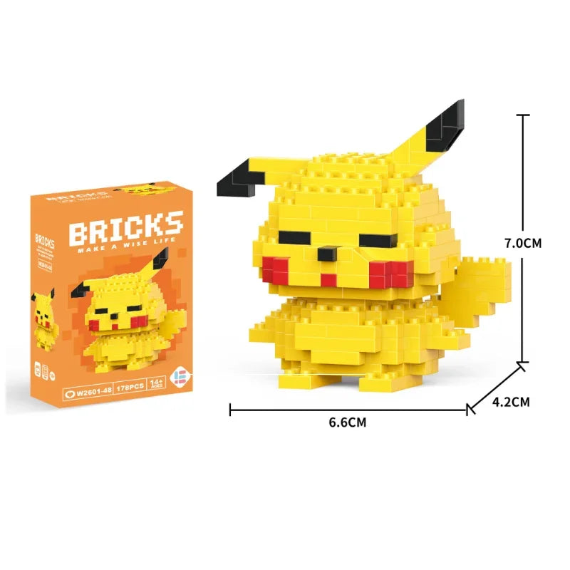 Kuromi Action Figure Building Blocks for Lego Children Toys Pikachu Anime Figure Stitch 3D Puzzle Kawaii Hello Kitty Toys Gifts