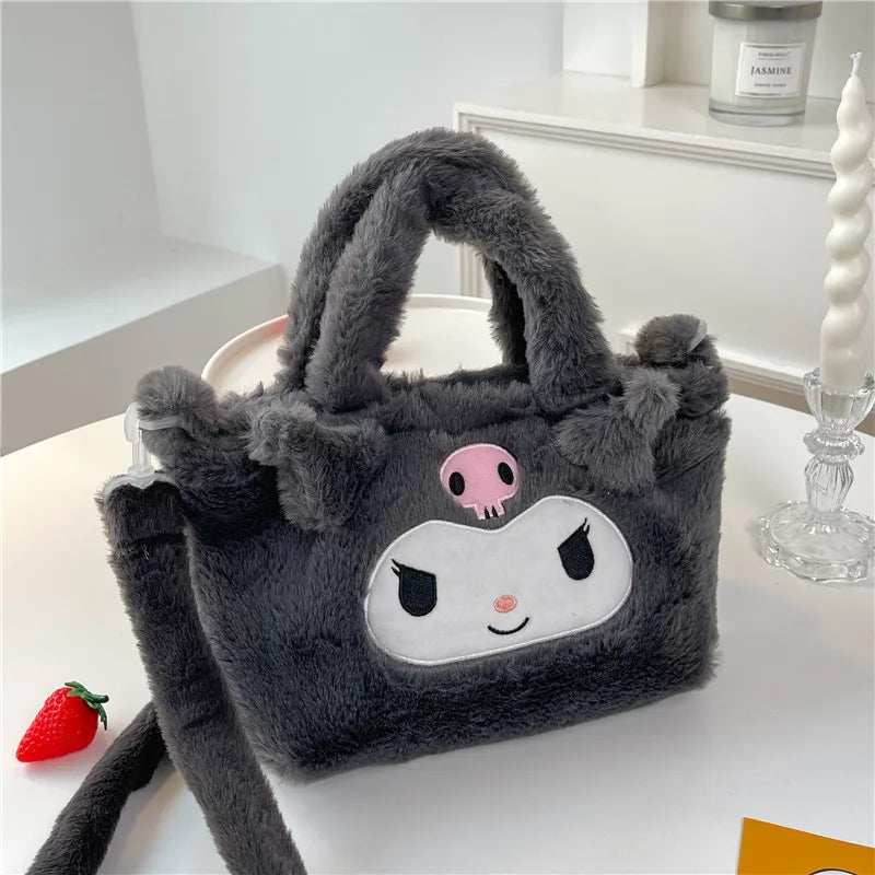 Plushies Hello Kitty Shoulder Bag Kuromi Handbag My Melody Crossbody Plush Backpack Makeup Pouch Women for Gift Tote Bag