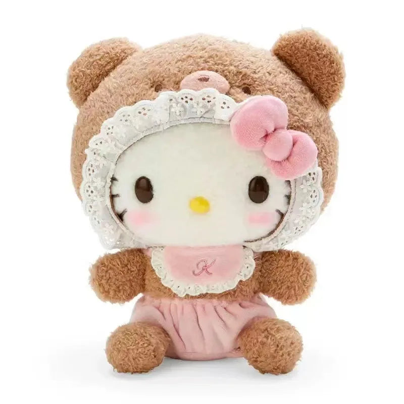 20CM Kawali Kuromi Hello Kitty My Melody Cinnamoroll Pillow Plush Toys Plushie Keychain Stuffed Doll Pendant for Kid Gift