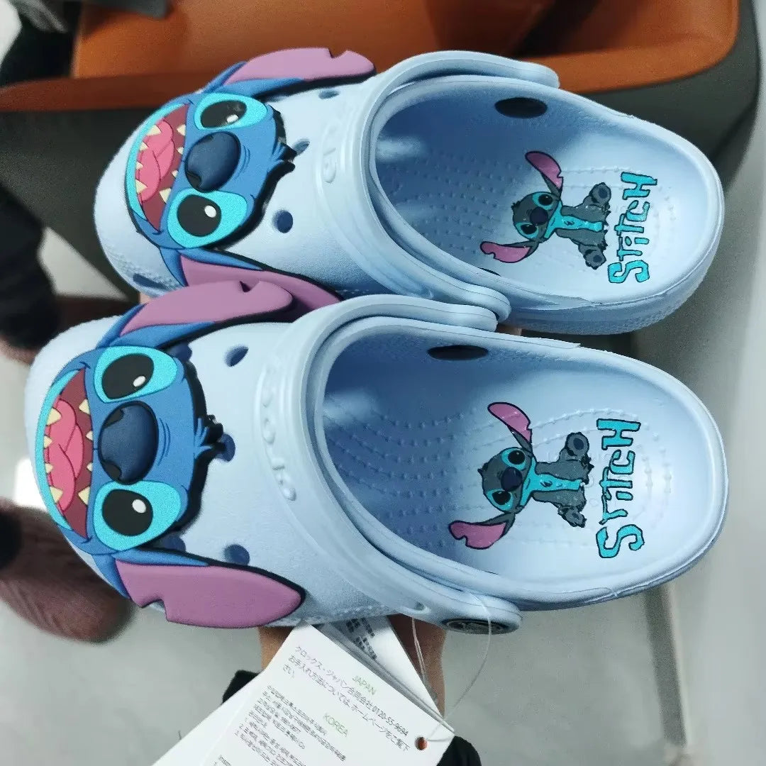 Hello kitty Kuromi Stitch Melody Summer Girls Cartoon Children Slippers Non-slip Soft-soled Wrap Toe Sandals Girl Gift