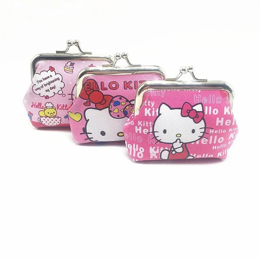 Hello Kitty Cartoon Coin Pouch Purse Creative Small Wallet My Melody Bags girls purse Kawaii Wallet Kid Purses