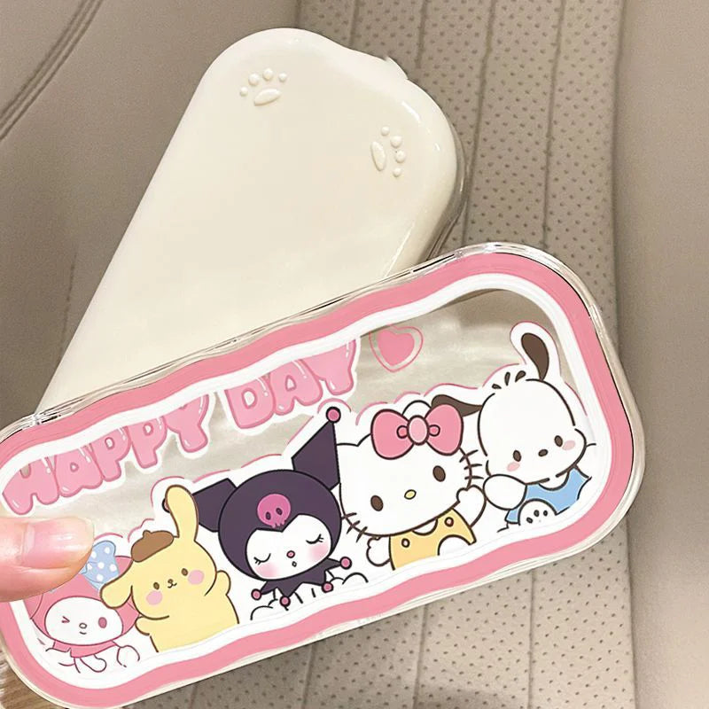 Hello Kitty Glasses Storage Box Anime Kawaii Cute Heart Sunglasses Protective Case Gifts for Girls Christmas Birthday Present