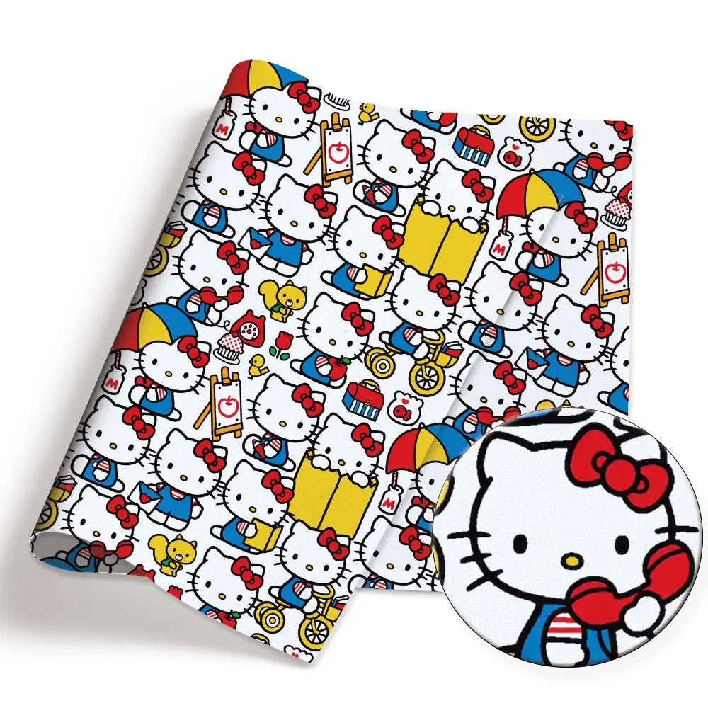 Hello Kitty 140x50CM Cartoon cotton fabric Patchwork Tissue Kid Home Textile Sewing Doll Dress Curtain Polyester cotton Fabric