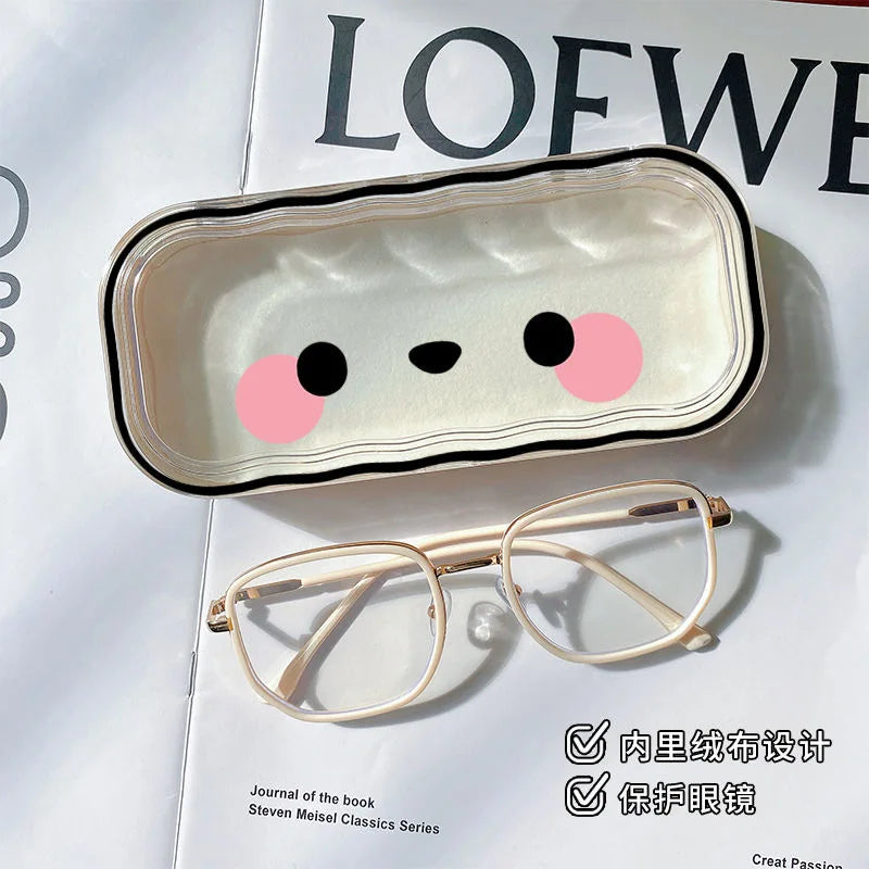 Hello Kitty Glasses Case Kuromi Storage Box Anime Kawaii Cartoon Transparent Wave Sunglasses Protective Case Gifts