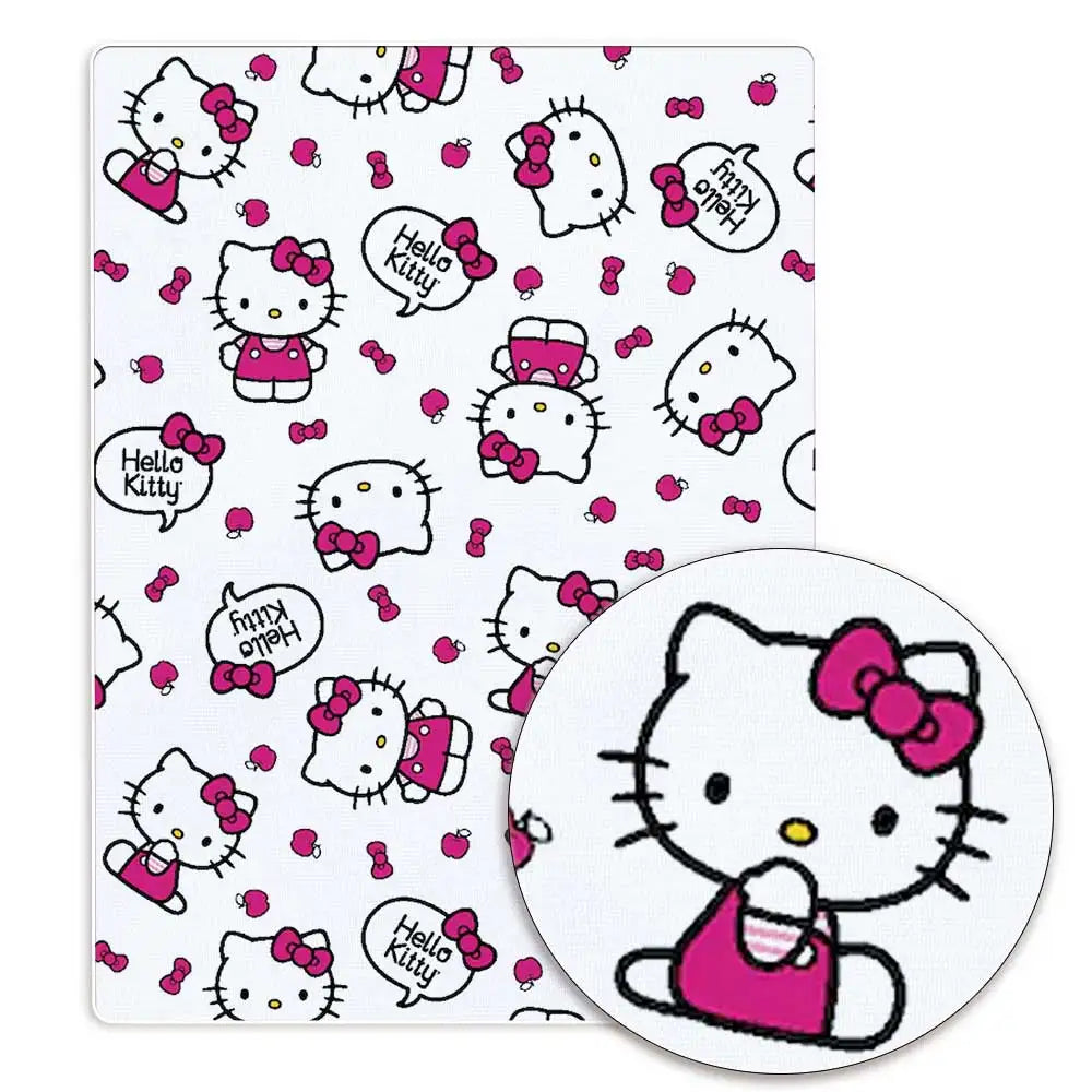 Hello Kitty 140x50CM Cartoon cotton fabric Patchwork Tissue Kid Home Textile Sewing Doll Dress Curtain Polyester cotton Fabric