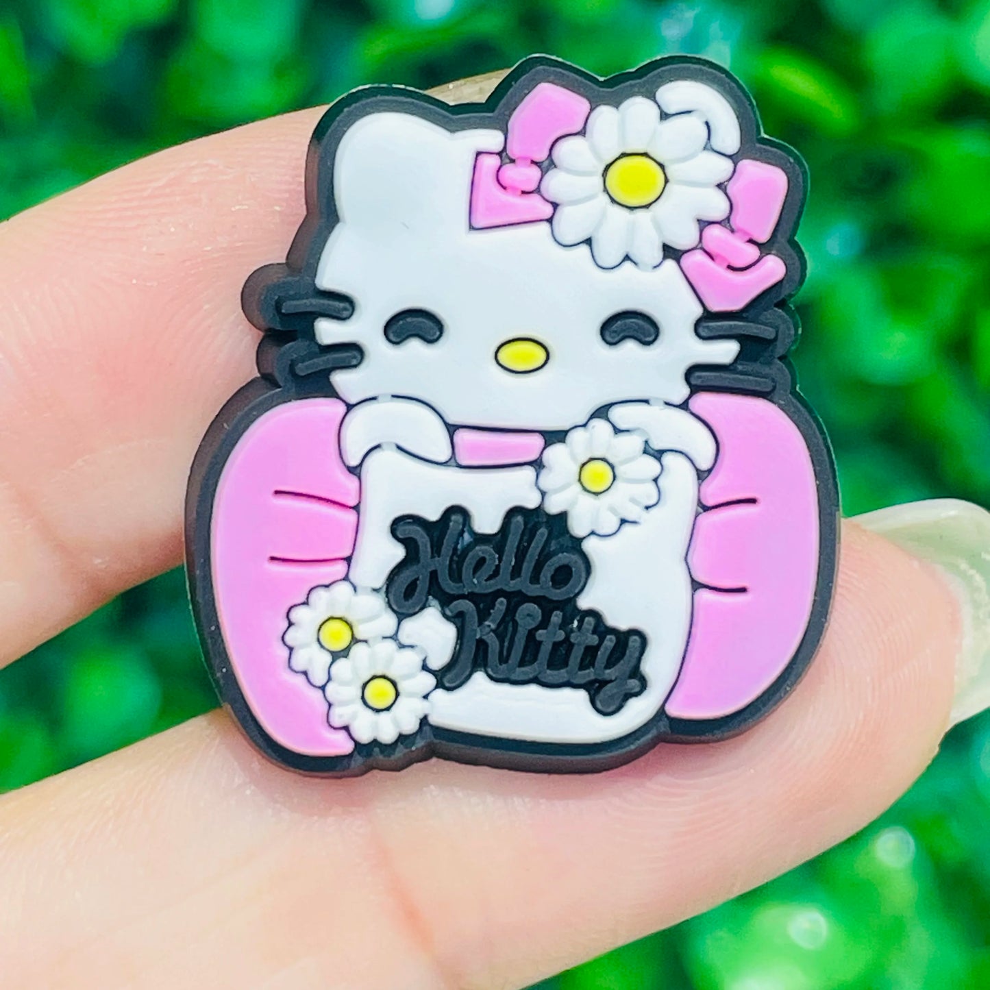 Hot Sales 1-15pcs Hello Kitty PVC Adorable Shoes Buckle Charms Kids Sandals Decorations Fit Birthday Gifts