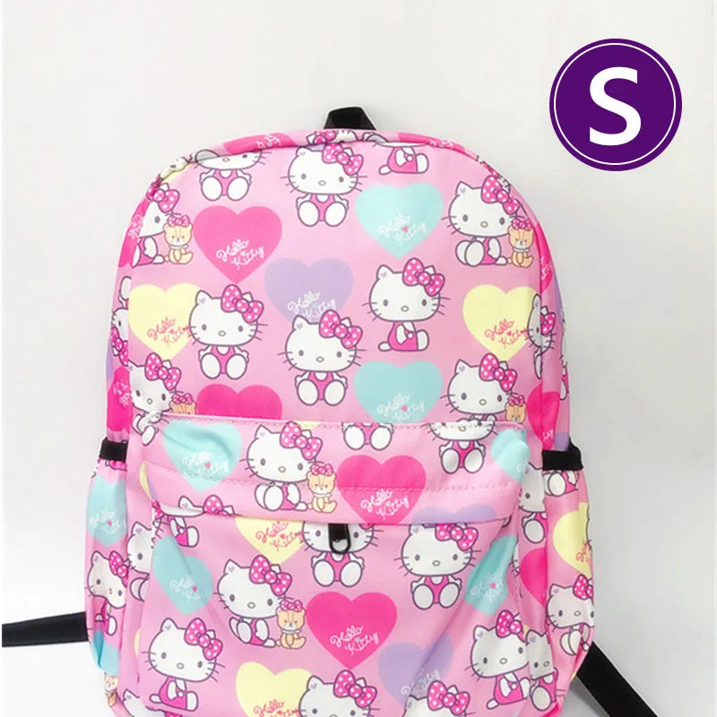 Kuromi hello kitty New Cute Backpack Large Capacity Student Schoolbag Shoulder Bag Girls Handbag Trip Storage Bag