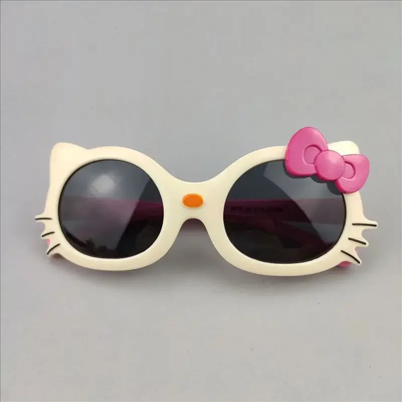 Hello Kitty Sunglasses Cute Cartoon Ultraviolet-proof Fashion Outdoor Beach Glasses Kawaii Children Girls Holiday Gifts