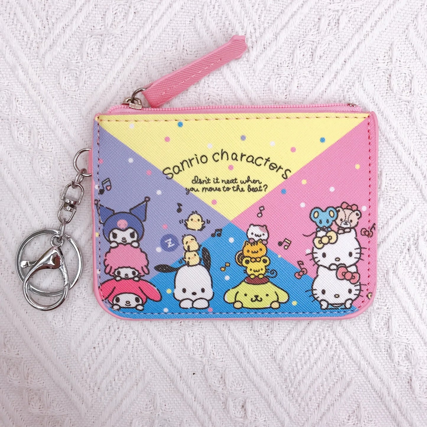 Hello Kitty Coin Purse My Melody Bag Kawaii Wallet Anime Pompom Purin Cinnamoroll Card Holder Children Pu Wallet Gifts