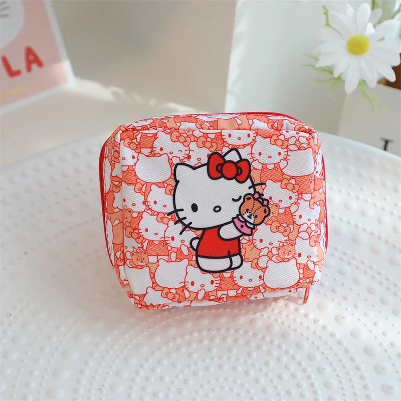 Hello Kitty Coin Purse Cute Anime Cartoon Kuromi Fashion Sanitary Napkin Bag Charm Bluetooth Earphone Bag Girl & Child Gift