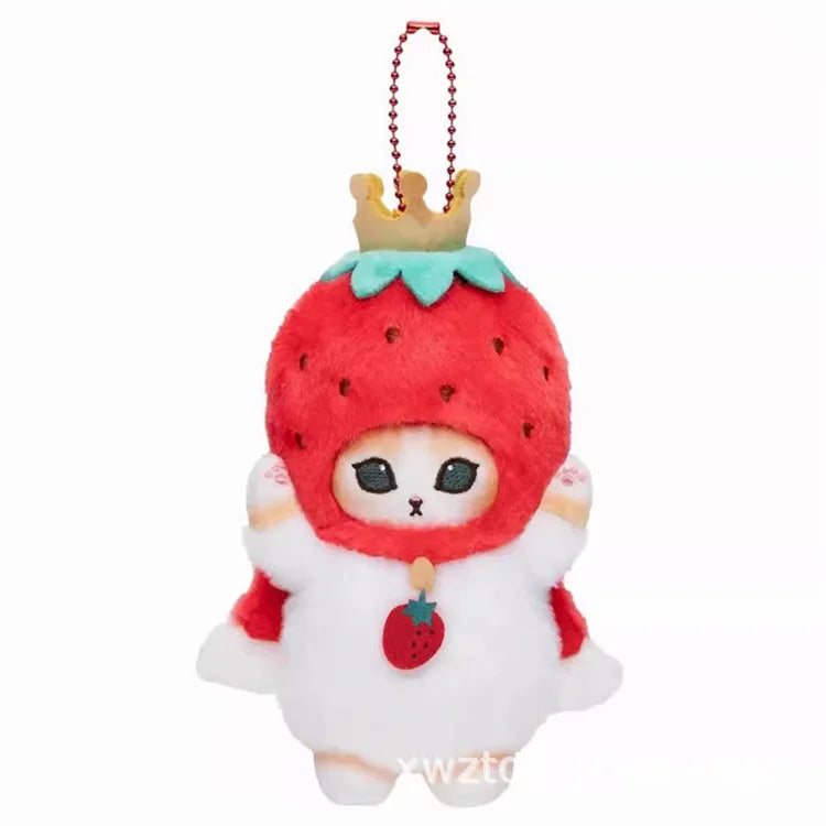 Kawaii Plush Keychain Pendant Cartoon Mofus and Shark Cat Cross-Dressing Hello Kitty Kuromi doll stuff Backpack Decor Toys