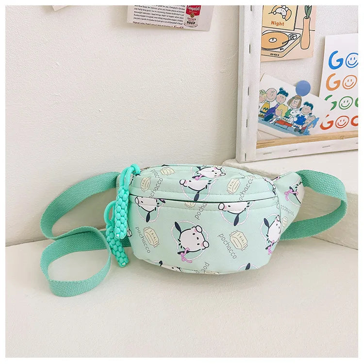 Cinnamoroll Crossbody Shoulder Bag Waist Storage Pouch Kuromi Chest Bag My Melody Hello Kitty Coin Purse Kid Girl Gift