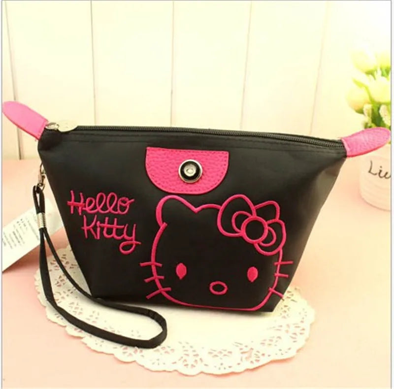 Hello Kitty Large Travel Cosmetic Bag for Women Cosmetic Organizer High-capacity Makeup Bag Storage Pouch for Female Makeup Box