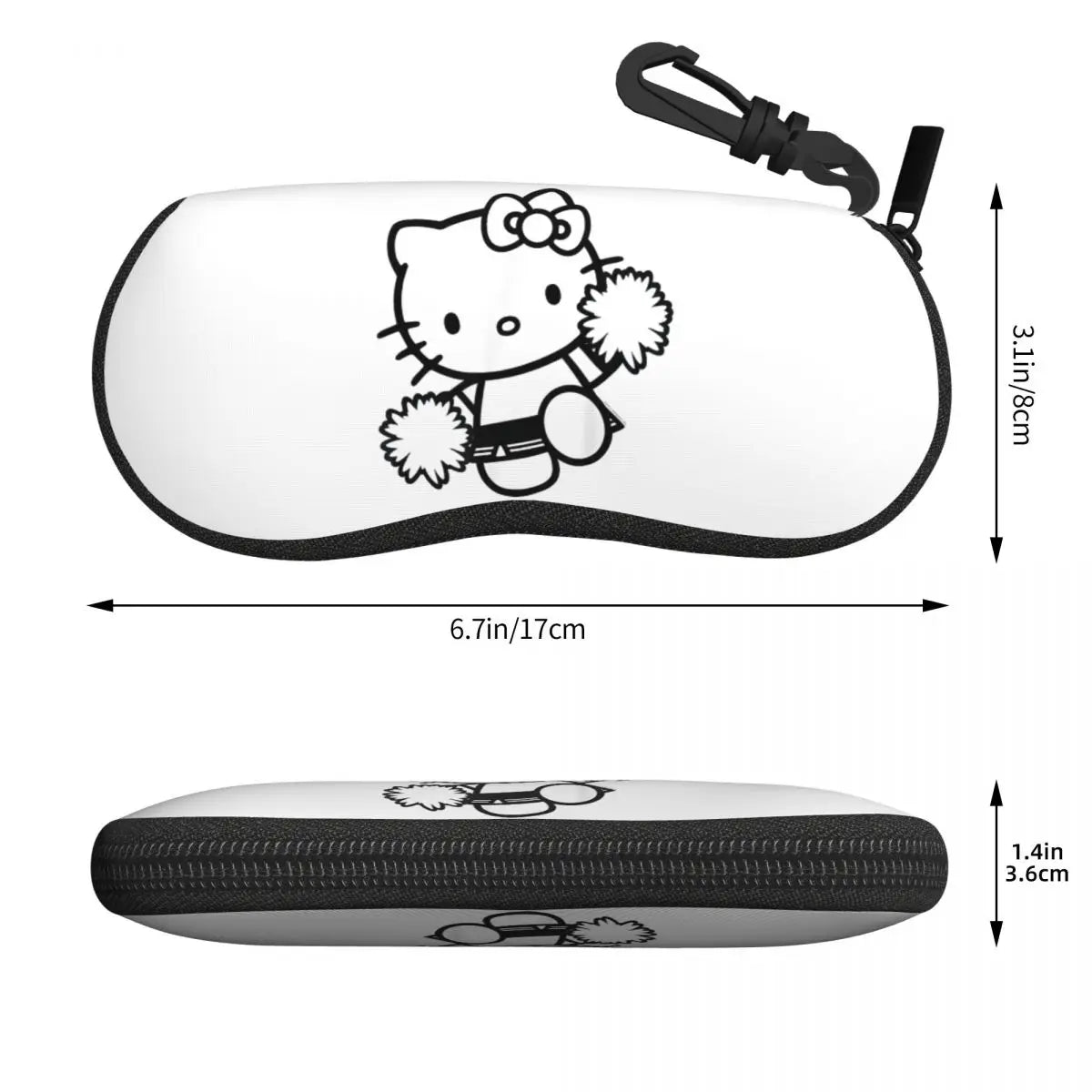 Hello Kitty Cheerleader Squad Team School Glasses Case New Box Japanese Cartoon Glasses Storage Box Protector Sunglasses Box