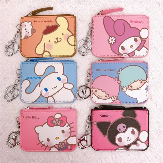 Hello Kitty Kawaii Coin Purses Card Holders Melody Kids Purses and Handbags Little Twin Stars Wholesale Purses Mini Purse