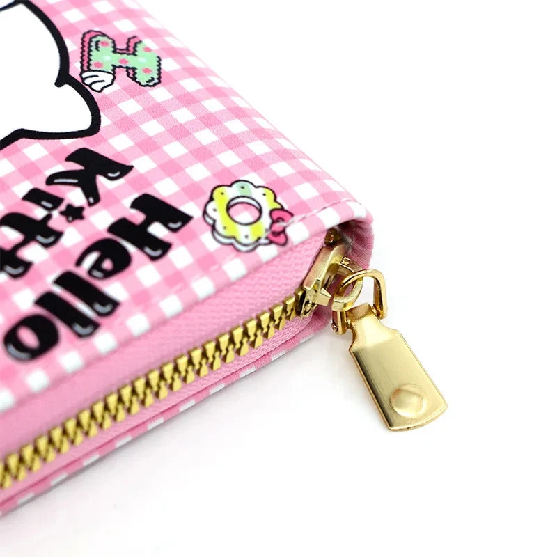 Cute Wallet Hello Kitty Coin Purse Kawaii Leather Card Holder Women Pu Casual Money Card Bag Kids Birthday Gift for Girls