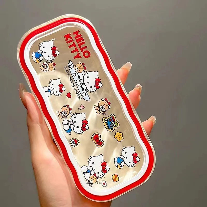 New Cartoon Anime Hello Kitty Kuromi Melody Glasses Case Kawaii Fashion Simple Portable Anti-fall Sunglasses Storage Box